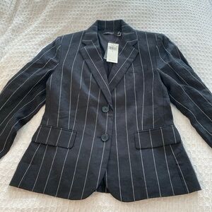 Ralph Lauren black label Black Blazer with White Pinstripes $395